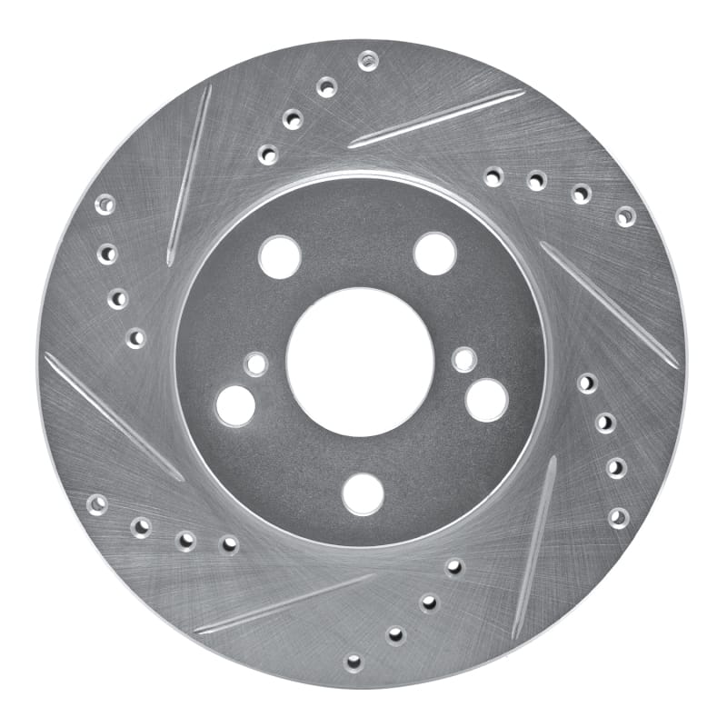 R1 Concepts — R1 94-00 Toyota Celica Front Left Drilled & Slotted Silver Brake Rotor
R1 Brake Rotor Drill