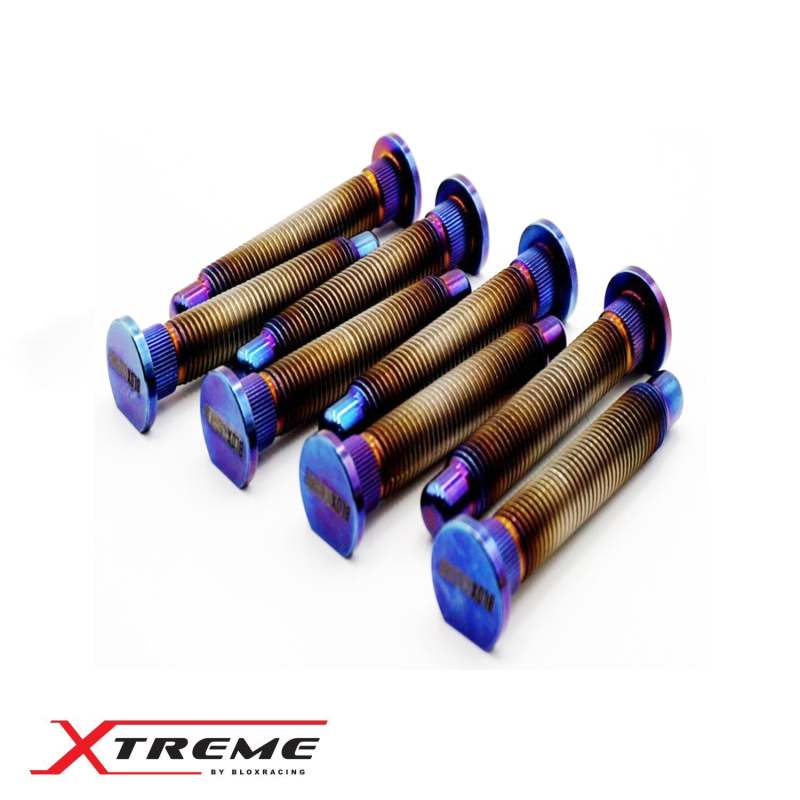 BLOX Racing — BLOX Racing Titanium Extended Wheel Studs M12X1.5mm 8Pcs Honda Fitment - Burnt