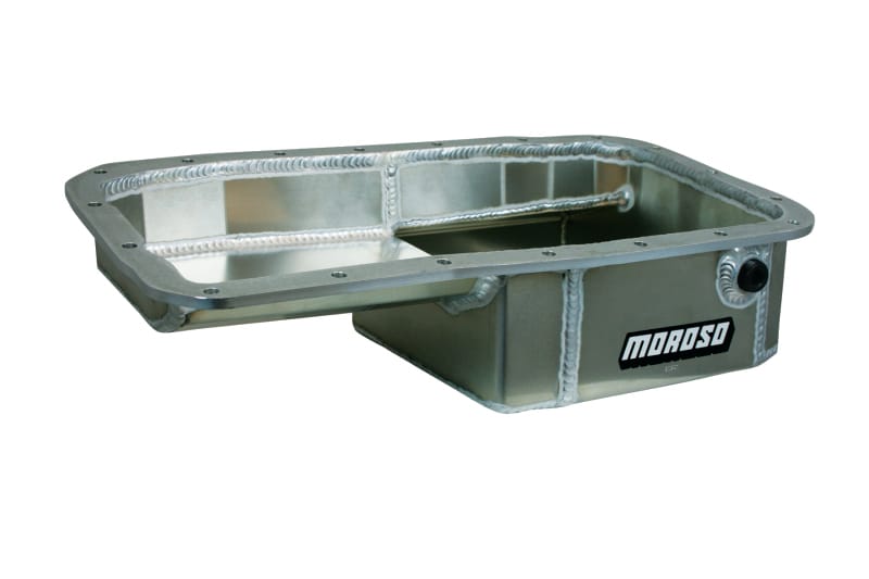 Moroso — Moroso Acura/Honda 1.6L B16A3 Kicked Out Drag Race Baffled 5qt 5-5/8in Aluminum Oil Pan
