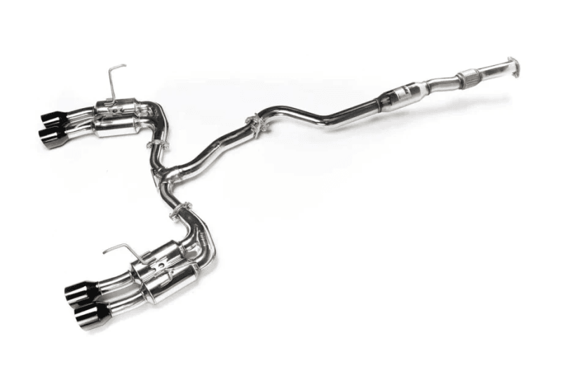 Invidia — Invidia 2022+ Subaru WRX Gemini Single Layer Quad Black Tip Cat-Back Exhaust