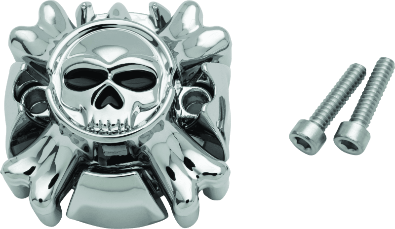 Kuryakyn — Replacement Zombie Grip Emblems Without Throttle Boss Chrome