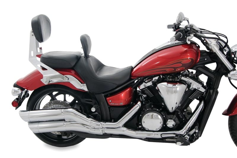 Mustang Motorcycle — Mustang 11-17 Yamaha Sissy Bar Pad w/Studs (12 inch x 9 inch) - Black