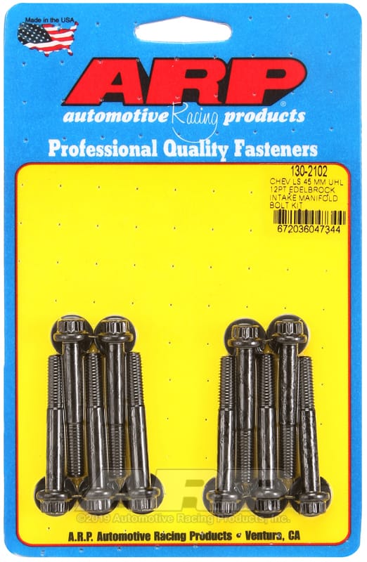 ARP — ARP Chevy LS 45mm UHL 12pt Edelbrock Intake Manifold Bolt Kit