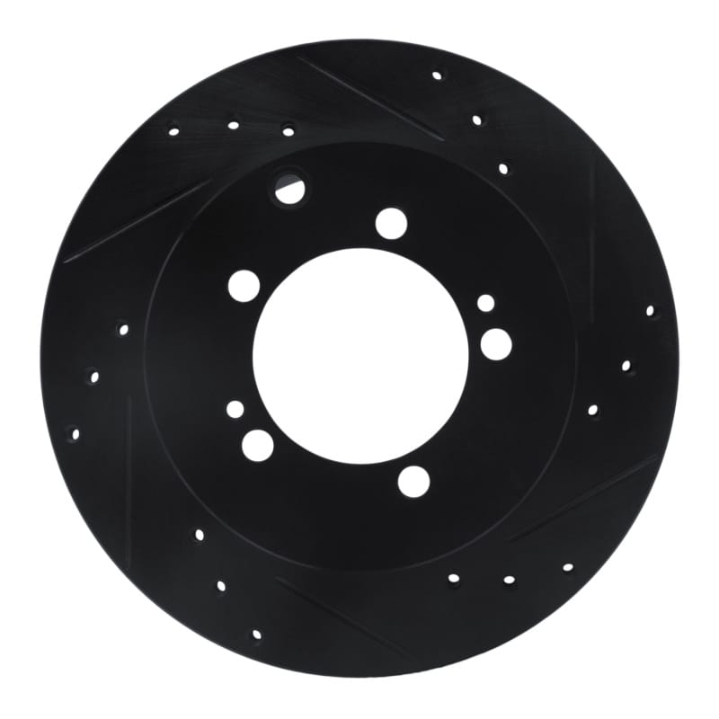 R1 Concepts — R1 92-96 Mitsubishi DIAMANTE Rear Right Drilled & Slotted Black Brake Rotor
R1 Brake Rotor Drill