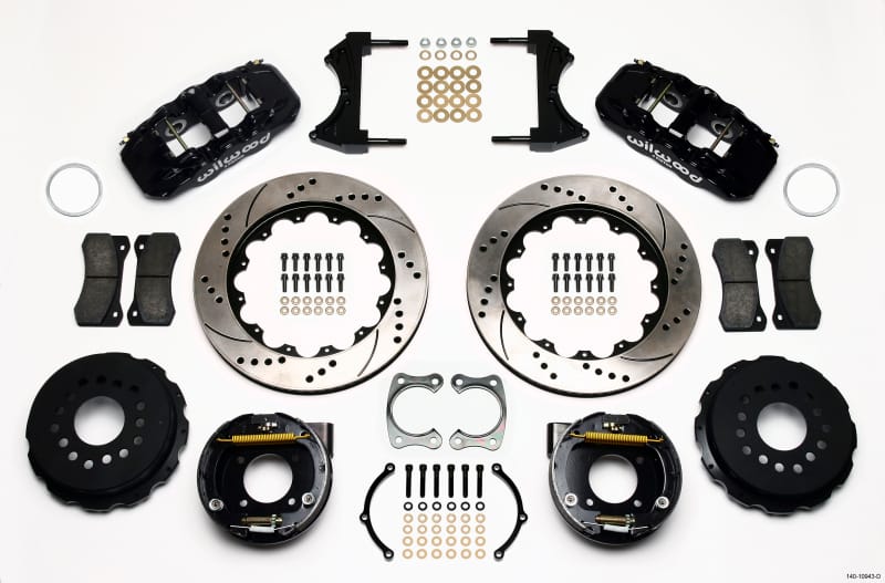 Wilwood — Wilwood AERO4 Rear P-Brake Kit 14.00in Drilled Chevy 12 Bolt w/ C-Clips
BRAKE KIT