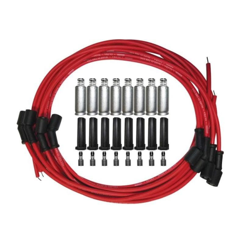 Moroso — Moroso GM LS 135 Deg Plug Boots Ultra Spark Plug Wire Set - Red