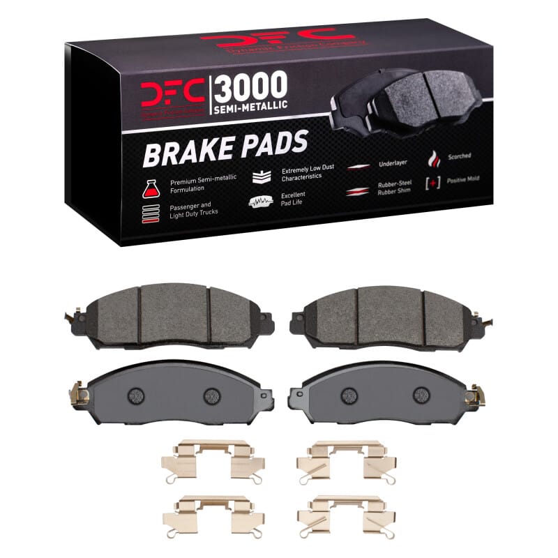 DFC — DFC 16-22 Nissan NP300 Frontier (Mexico) Front 3000 Semi-Metallic Brake Pads and Hardware Kit
DFC Brake Pad Set