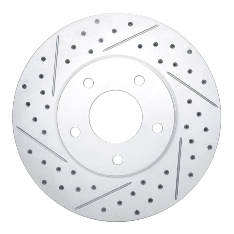R1 Concepts — R1 97-03 Jaguar Vanden Plas Front Left Drilled & Slotted Geo-Carbon Rotor