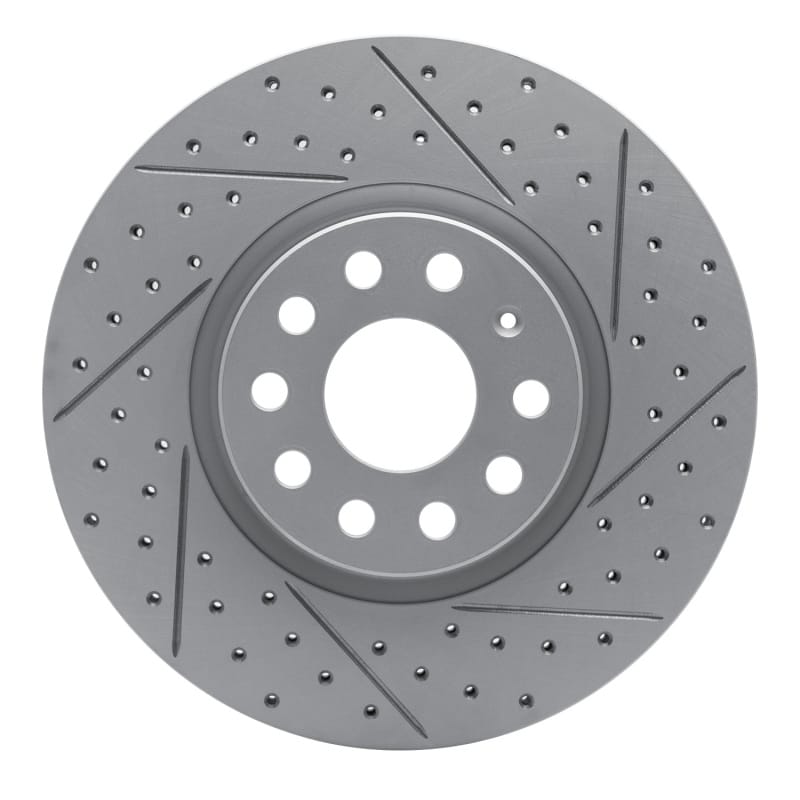 R1 Concepts — R1 05-25 Audi Tt Front Right Drilled & Slotted Geo-Carbon Rotor