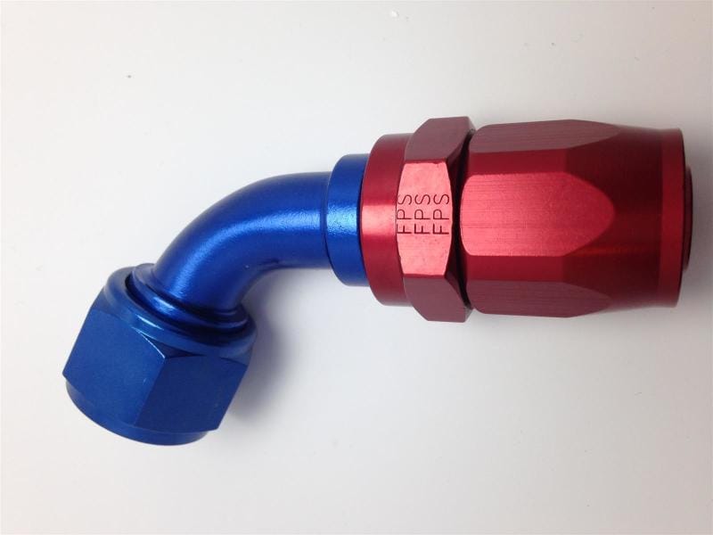 Fragola — Fragola -8AN x 60 Degree Pro-Flow Hose End - Blue/Red