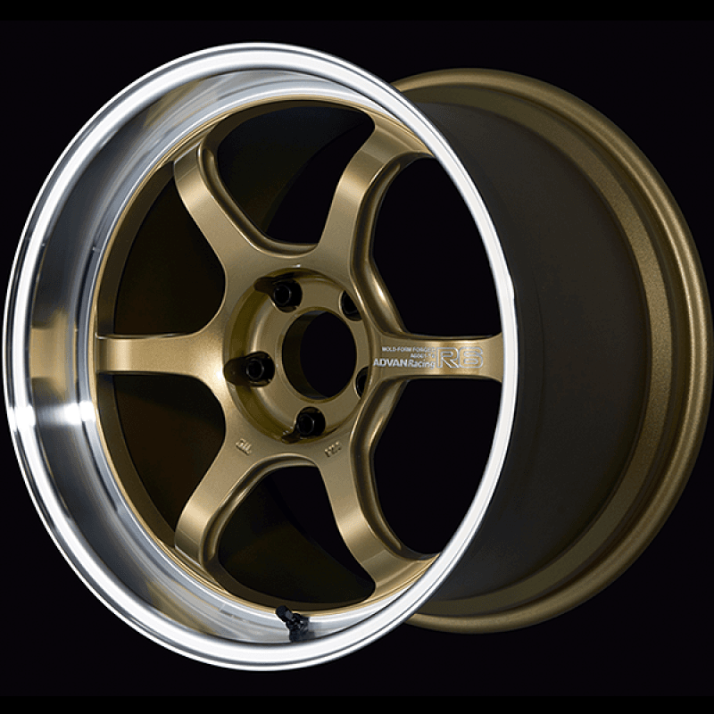Advan — Advan R6 18x8.0 +45 5x114.3 Machining and Racing Brass Gold Wheel