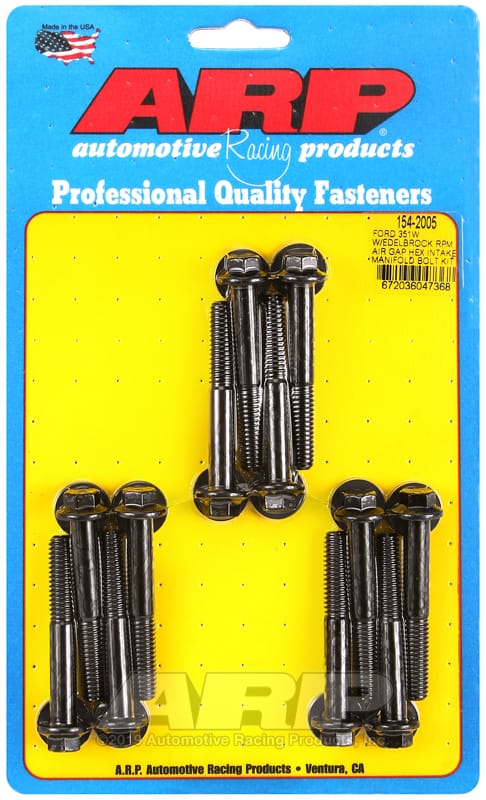 ARP — ARP Ford 351W w/Edelbrock RPM air gap hex intake manifold bolt kit