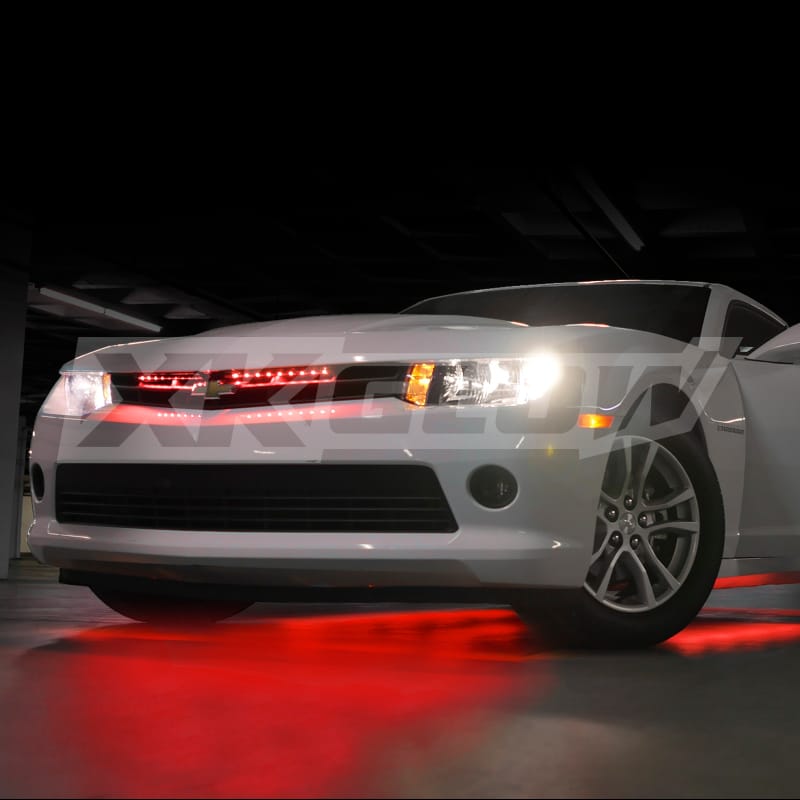 XKGLOW — XK Glow Tube Single Color Underglow LED Accent Light Car/Truck Kit Red - 8x24In