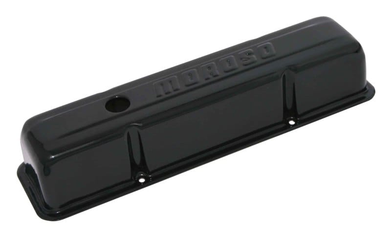 Moroso — Moroso Chevrolet Small Block Valve Cover - Black Powder Coat - Single