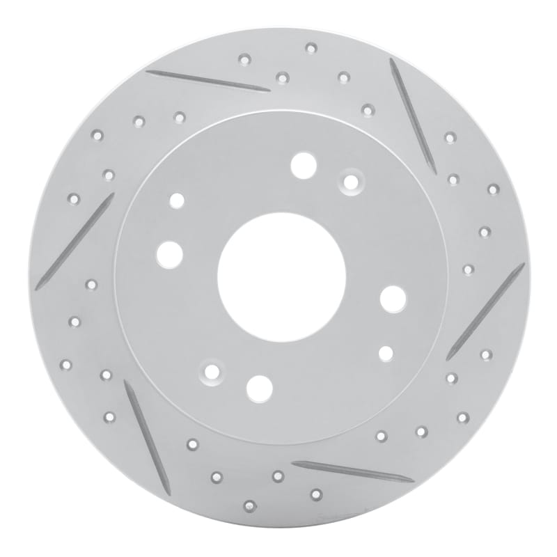 R1 Concepts — R1 98-02 Acura Cl Rear Right Drilled & Slotted Geo-Carbon Rotor