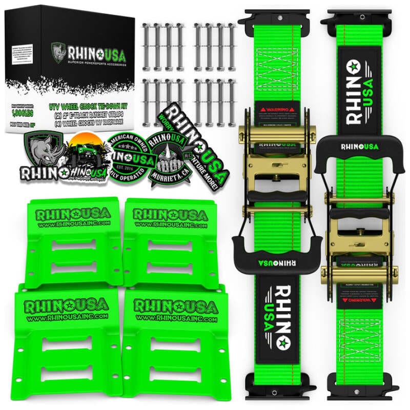 Rhino USA — Rhino USA Utv Wheel Chock Tie-Down Kit (2-Wheel Kit) (Green)
Tie Strap
