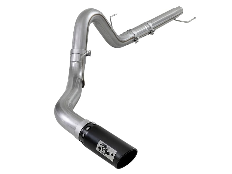 aFe — aFe Large Bore-HD 4in 409 SS DPF-Back Exh 18-19 Ford F-150 V6-3.0L (td) w/ Black Tip
DPF-Back Exhaust