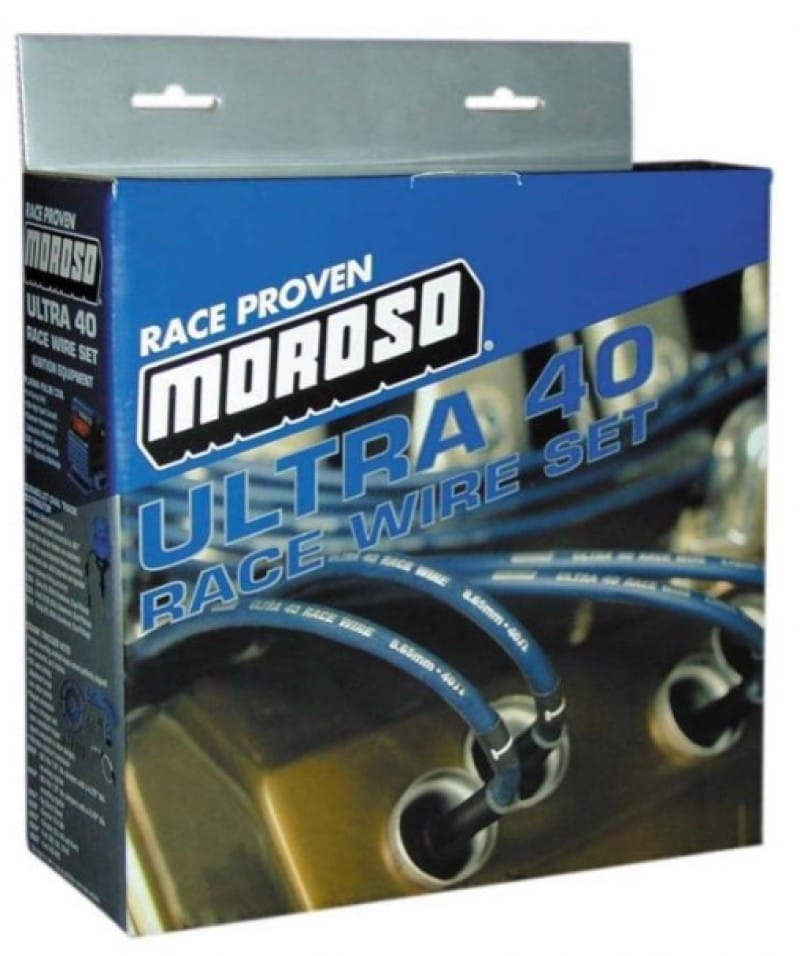 Moroso — Moroso Chevrolet Big Block Ignition Wire Set - Ultra 40 - Unsleeved - HEI - Crab Cap - Red
