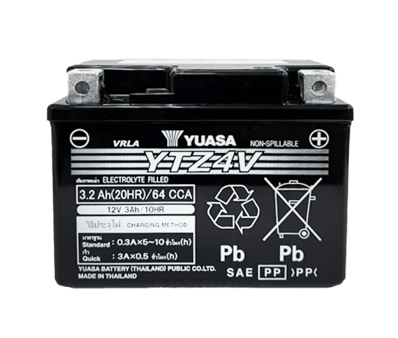 Yuasa Battery — Yuasa YTZ4V Maintenance Free AGM 12-Volt Battery