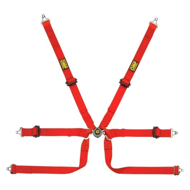 OMP — OMP Safety Harness Tecnica 2In Prototype Red Pull Up - (Fia 8853-2016)