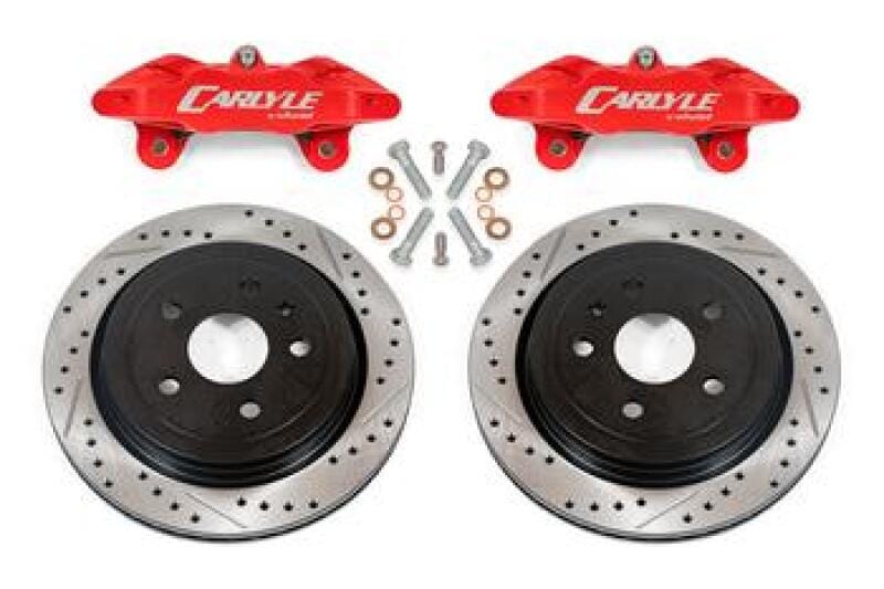 BMR Suspension — BMR 14-19 Chevrolet Corvette Brake Kit For 15in Conversion Drilled And Slotted Rotors/Red Calipers
