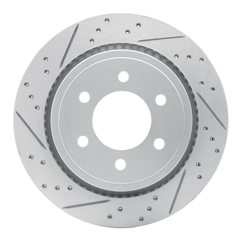 R1 Concepts — R1 15-17 Ford F-150 4WD Rear Left Drilled & Slotted Geo-Carbon Rotor