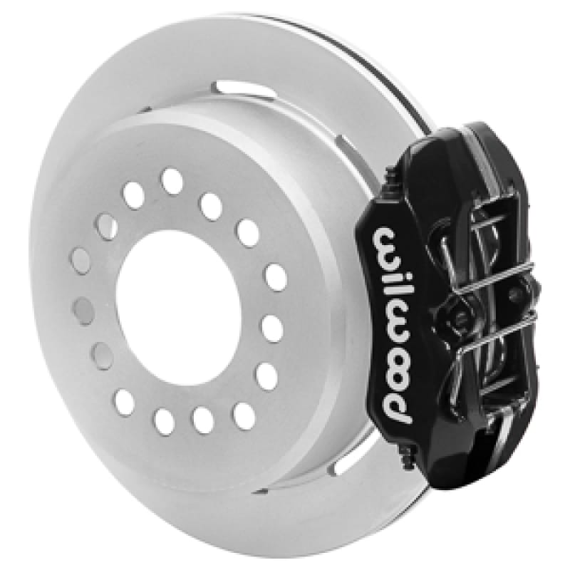 Wilwood — Wilwood Chevy Monte Carlo Forged 4 Piston DynaPro Black Caliper HP32 VV Plain Rotor - 11.00x0.81
