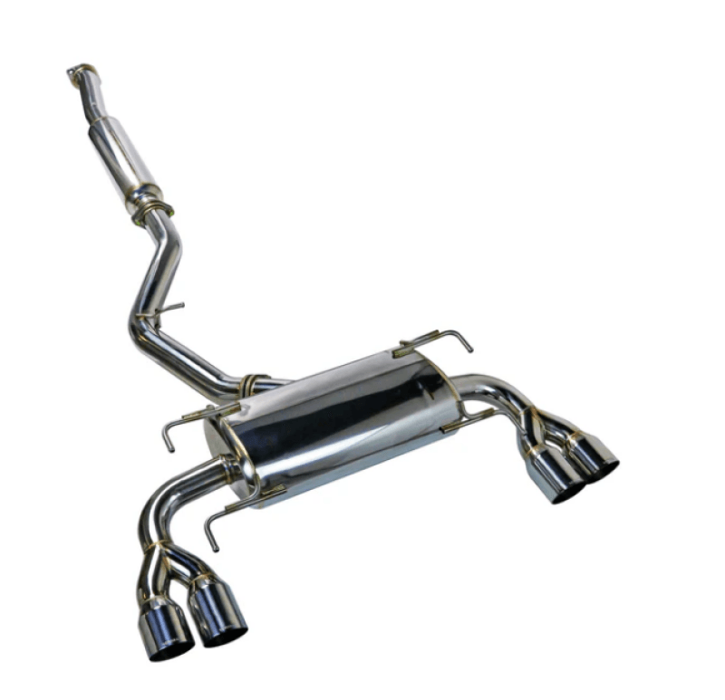Remark — Remark 08-14 Subaru WRX STi GR Hatch Sports Touring Cat-Back Exhaust - SS Quad Tips (Resonated)