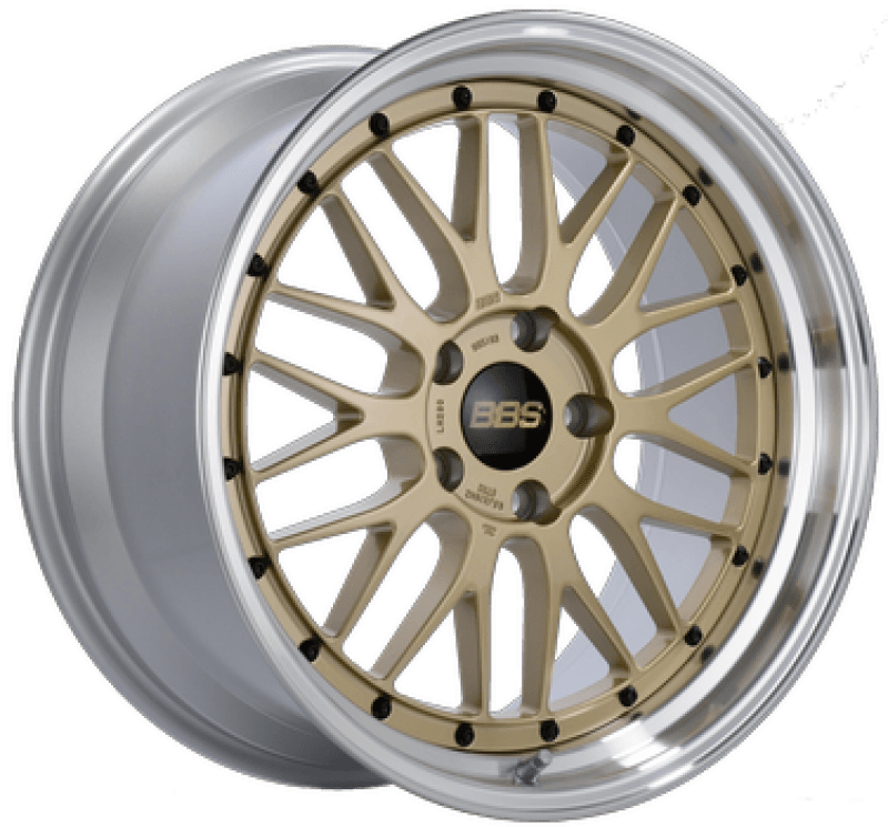 BBS — BBS LM 20x10 5x114.3 ET38 PFS Gold Center Diamond Cut Lip Wheel - 82mm PFS/Clip Required