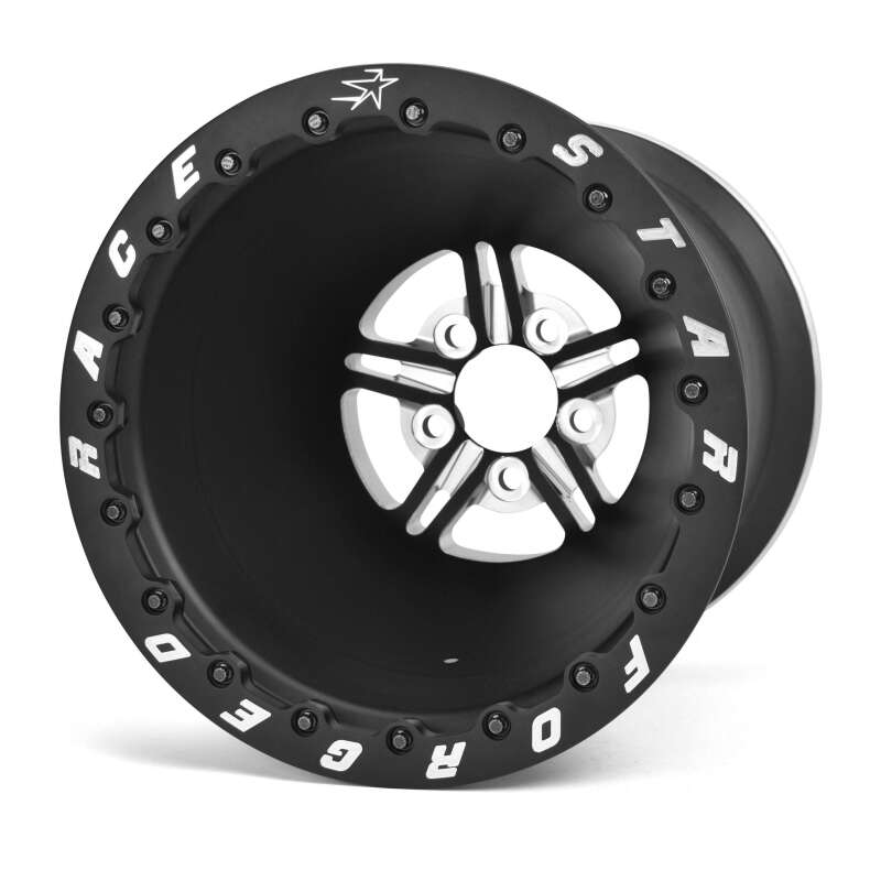 Race Star — Race Star 63 Pro Forged 15x10 DBL Sportsman 5x4.75 BC / 4.00in. BS Wheel - Black Anodized/Machined