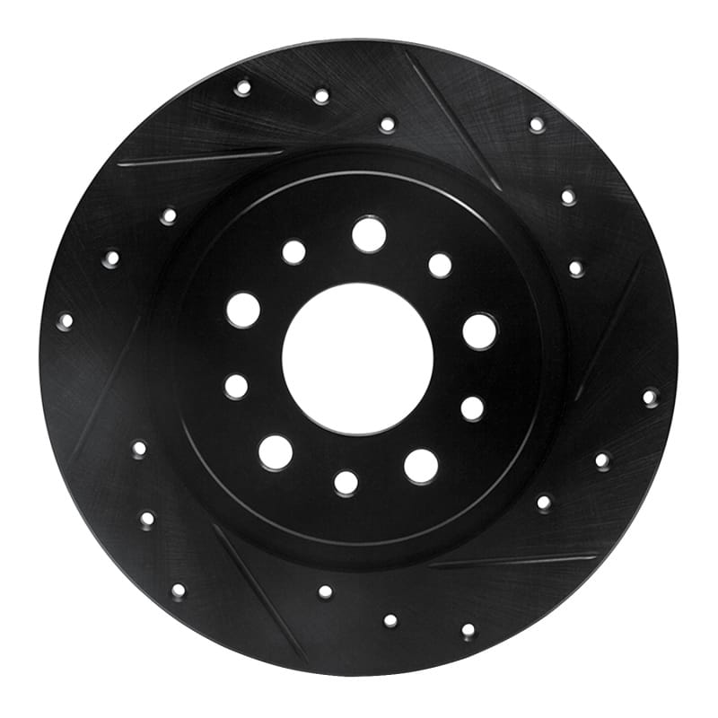 R1 Concepts — R1 14-19 Fiat 500L Rear Right Drilled & Slotted Black Brake Rotor
R1 Brake Rotor Drill