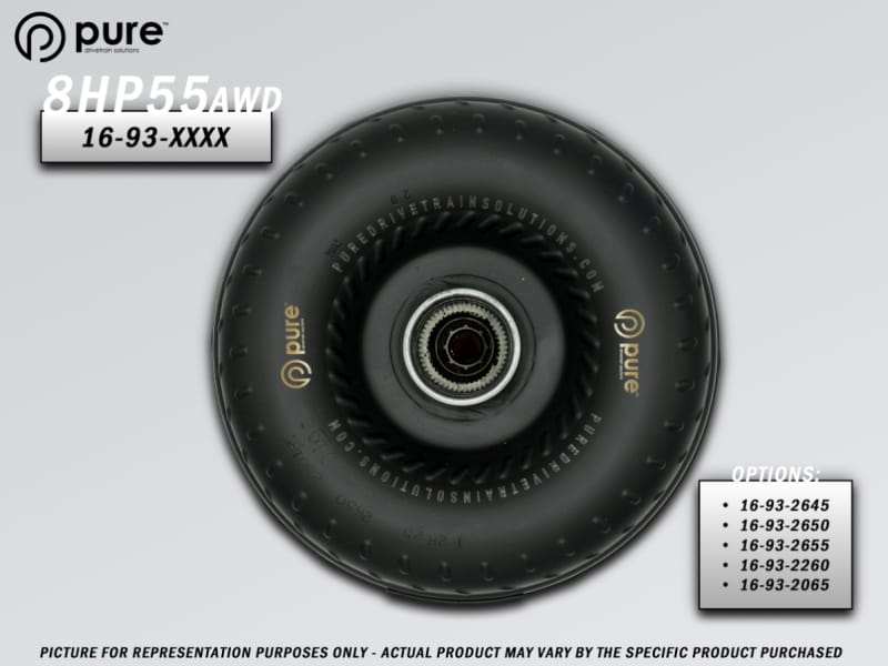 Pure Drivetrain Solutions — Pure Drivetrain 8HP55 High Performance Billet Race Torque Converter - 22/60 Stator - AWD