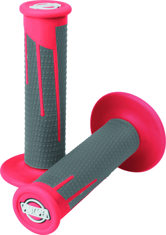 ProTaper — ProTaper Full Diamond Clamp-On Grips - Red/Dark Gray