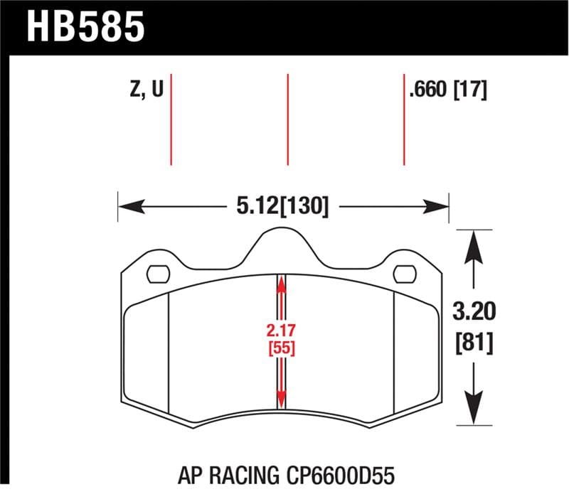 Hawk Performance — Hawk AP Racing CP 6600 DTC-70 Race Brake Pads
Disc Brake Pad