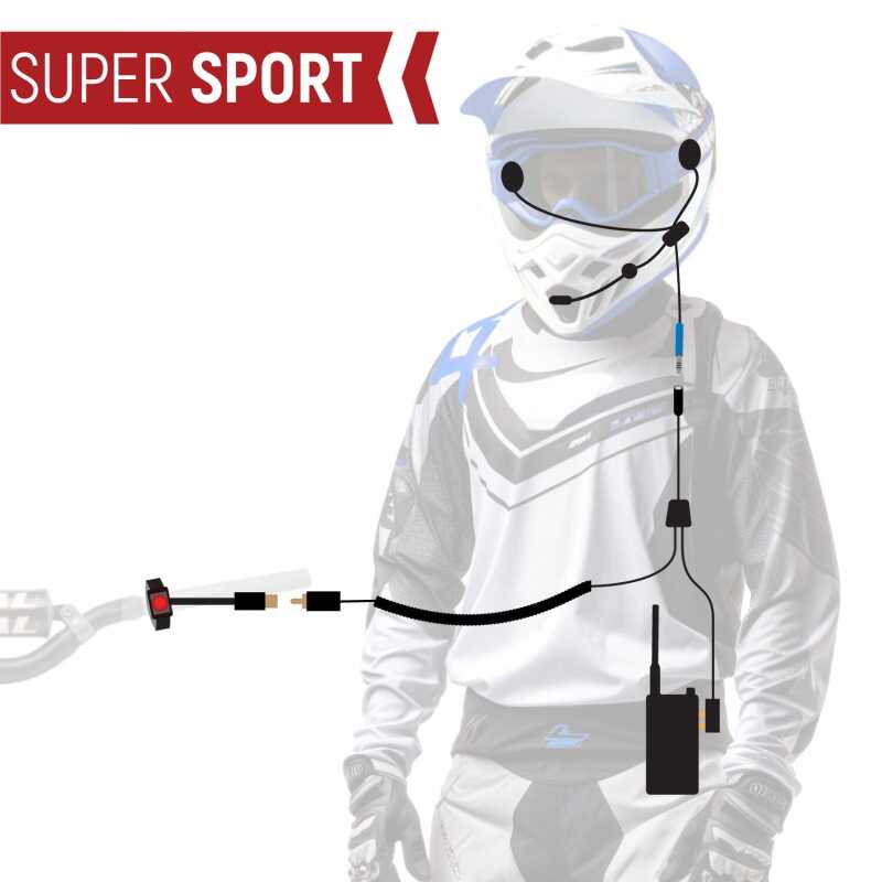 Rugged Radios — Rugged Radios SUPER SPORT Comm Kit w/ LW SPORT Cables With GMR2 PLUS - GMRS Radio