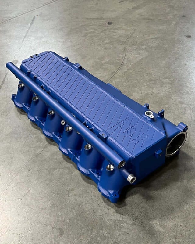 CSF — CSF BMW Gen 1 B58 Charge-Air-Cooler Manifold - Peppa Blue
