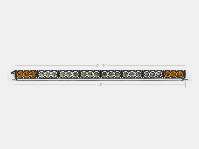 Cali Raised LED — Cali Raised 43 Amber/White Dual Function Led Bar - Dual Function Wire Harness/Tall Dual Function Sw
