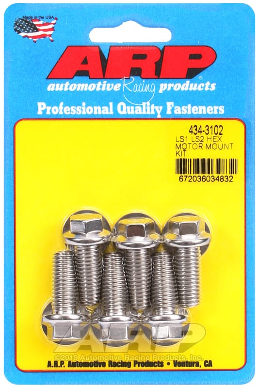 ARP — ARP LS1 LS2 SS Hex Motor Mount Bolt Kit