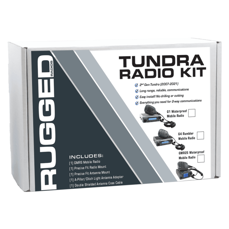 Rugged Radios — Rugged Radios Toyota Tundra Two-Way GMRS Mobile Radio Kit 25 Watt - GMR25 Waterproof