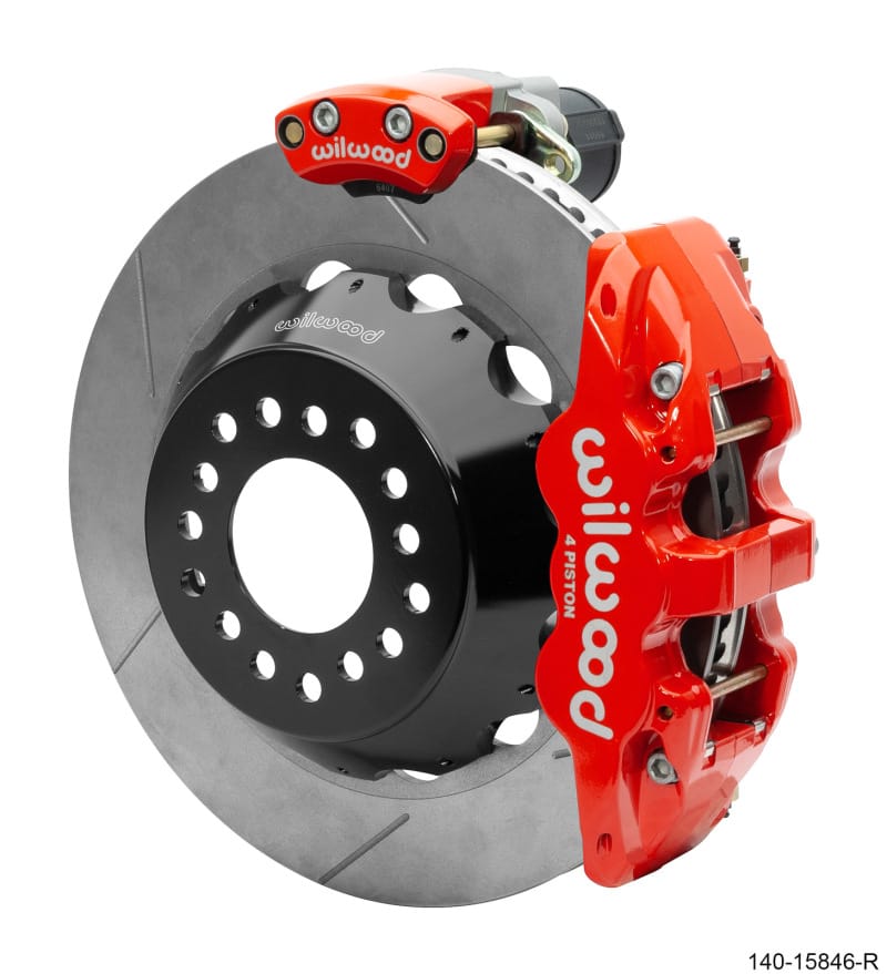 Wilwood — Wilwood Narrow Superlite 4R Rear P-Brk Kit AERO4 14in Rotor Big Ford New Style 2.5in Off - Red
BRAKE KIT