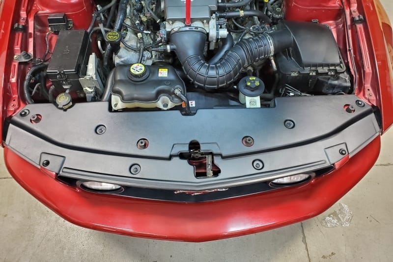 JLT — JLT 05-09 Ford Mustang GT/V6 Black Textured Full Length Radiator Support Cover