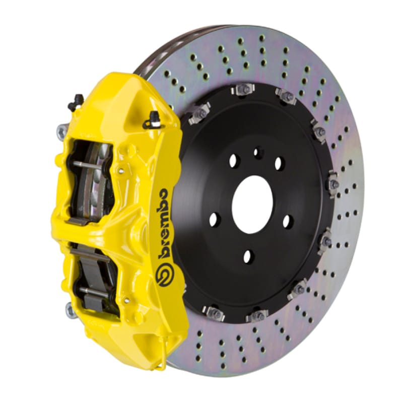 Brembo — Brembo 24+ BMW M30i/530i xDrive/24+ 540i xDrive Fr GT BBK 6 Pist Cast 405x34 2pc Rotor Drl- Yellow