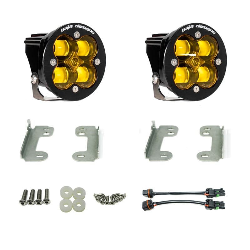 Baja Designs — Baja Designs 2007-2018 Wrangler JL Rubicon Sport Fog Light Pocket Kit - Amber