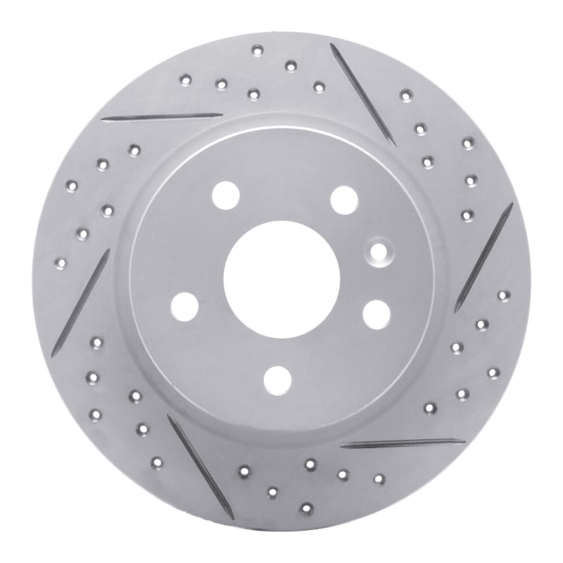 R1 Concepts — R1 11-22 Buick Encore Rear Right Drilled & Slotted Geo-Carbon Rotor