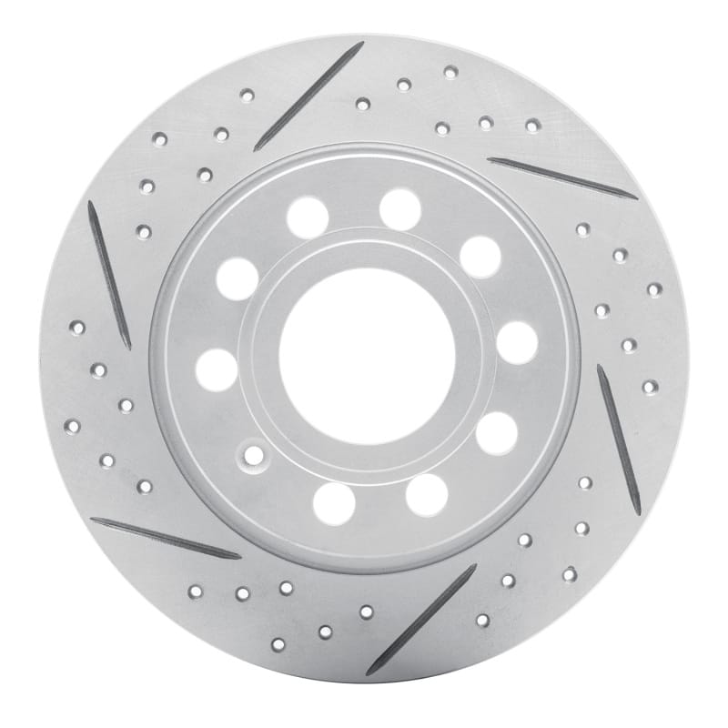 R1 Concepts — R1 10-19 Audi A3 Rear Left Drilled & Slotted Geo-Carbon Rotor