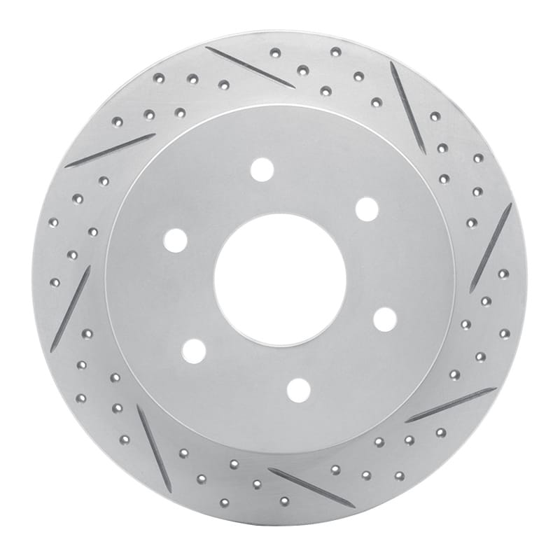 R1 Concepts — R1 04-15 Infiniti Qx56 Rear Right Drilled & Slotted Geo-Carbon Rotor