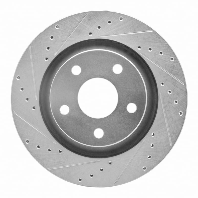 R1 Concepts — R1 12-18 Jeep Wrangler Front Left Drilled & Slotted Silver Brake Rotor
R1 Brake Rotor Drill