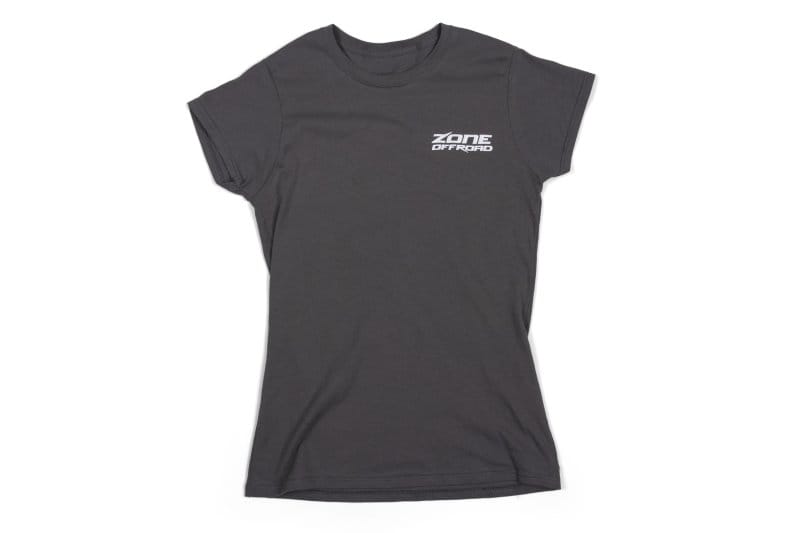 Zone Offroad — Zone Offroad Charcoal Gray Premium Cotton T-Shirt w/ Zone Offroad Logo - Womens - Small