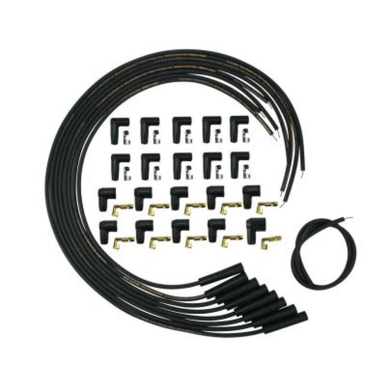 Moroso — Moroso Universal Mag Tune 90 Degree Ignition Wire Set - Black