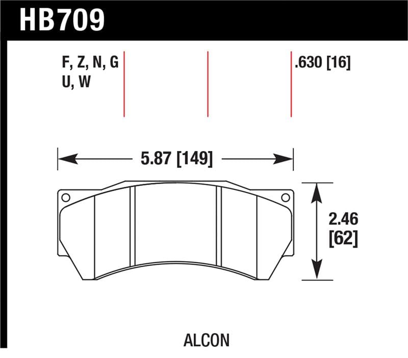 Hawk Performance — Hawk Performance Alcon Mono 6, Model 4497 HPS Street Brake Pads
Disc Brake Pad